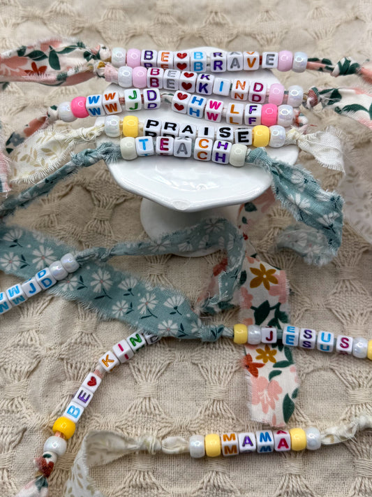Fabric Beaded Bracelets